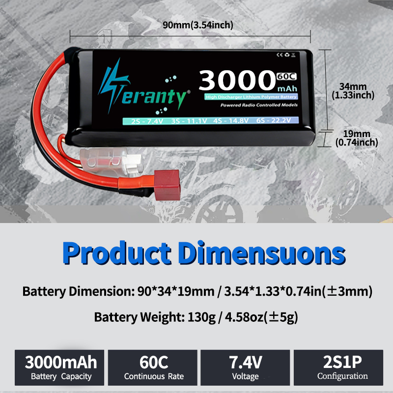 TERANTY 2S 3000mAh Lipo Batter - Rc And Hobby avis et prix