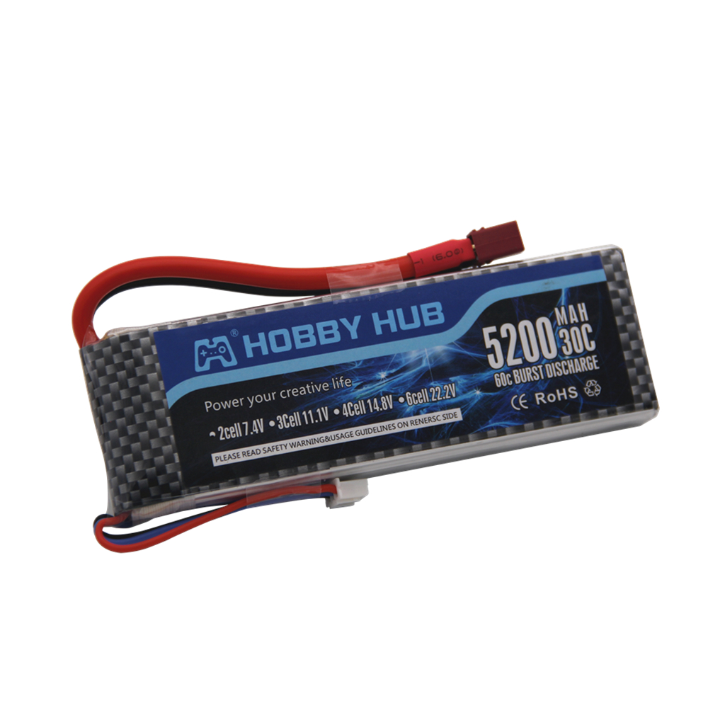 7.4 V 5200 mAh 30C 2S 1P Lipo  - Rc Roc Hobby avis et prix