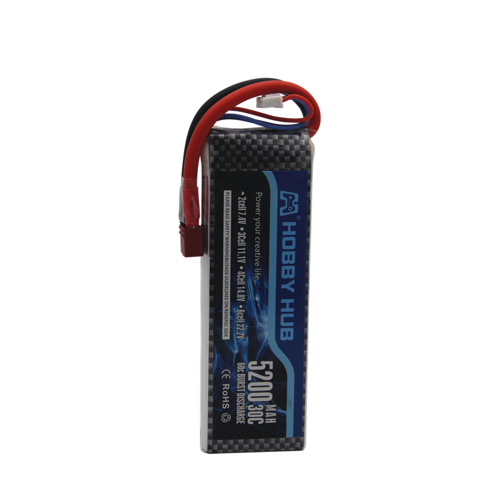 7.4 V 5200 mAh 30C 2S 1P Lipo  - Rc Roc Hobby avis et prix