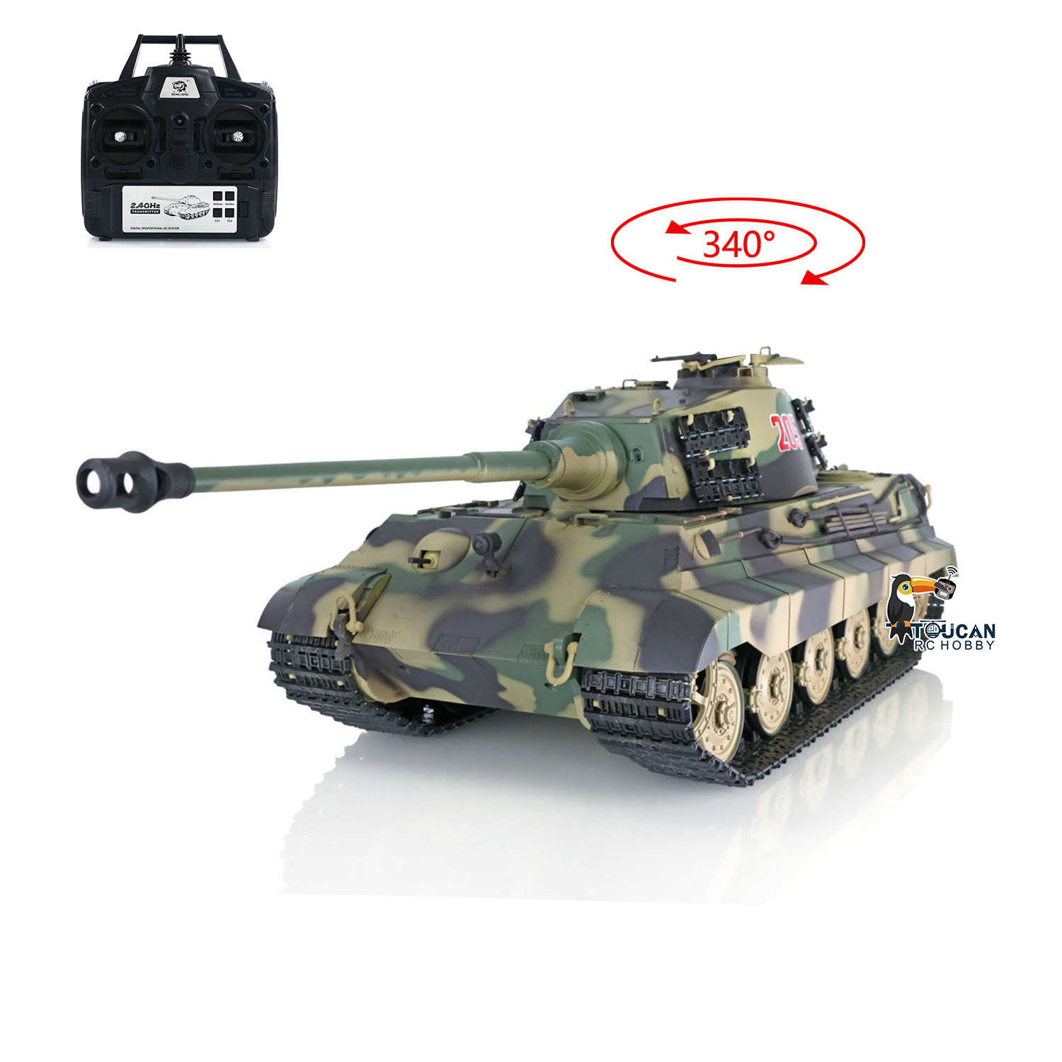 2.4G Heng Long 1/16 RTR RC Tan - Rc Hobby Kings avis et prix
